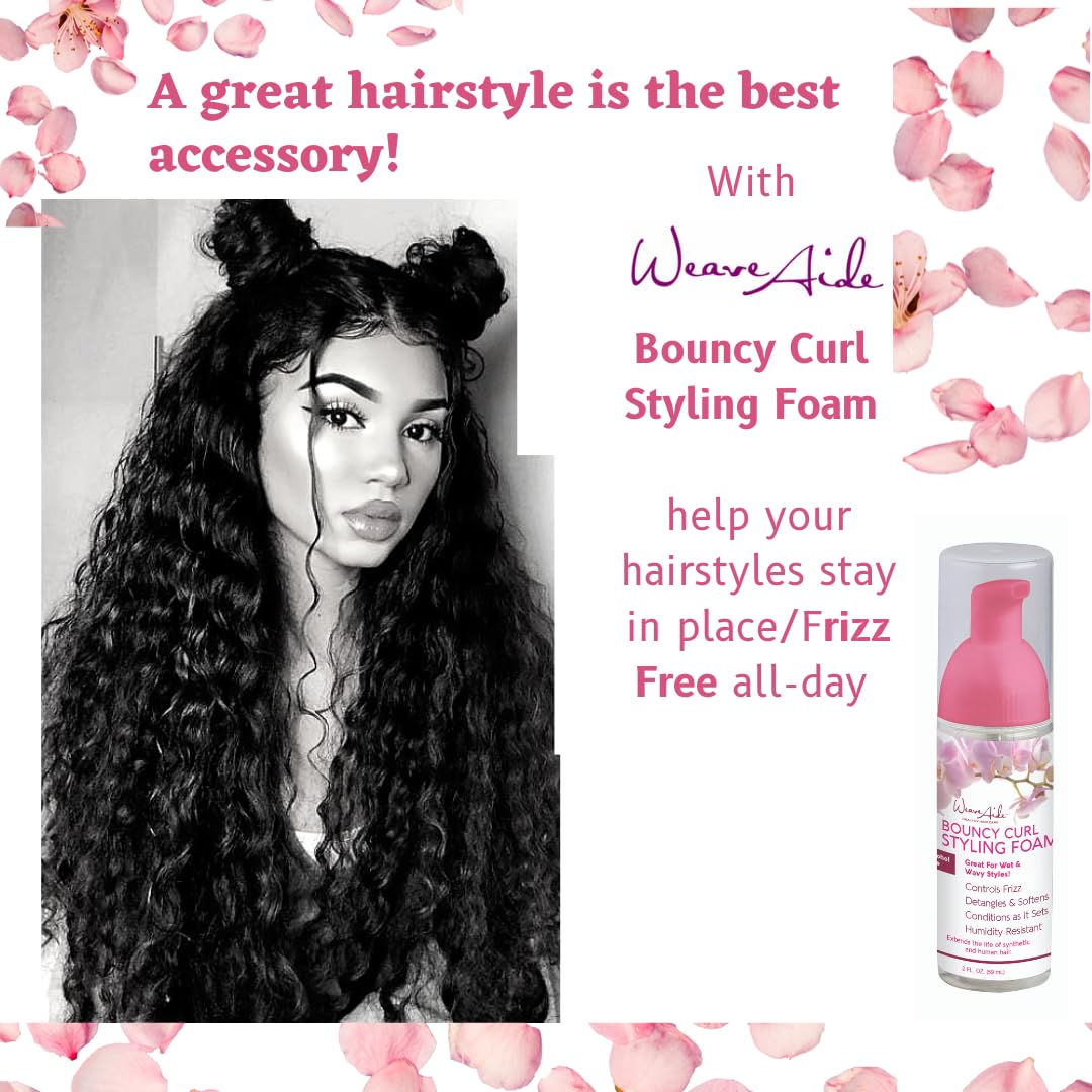 Weave Aide Bouncy Curl Styling Foam/mousse . Frizz Control Curl Mousse for - Thumbnail 2