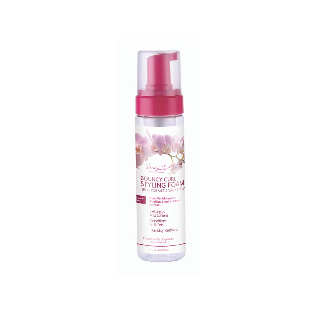 Weave Aide Bouncy Curl Styling Mousse . Frizz Control for Curl Definition and - Thumbnail 2