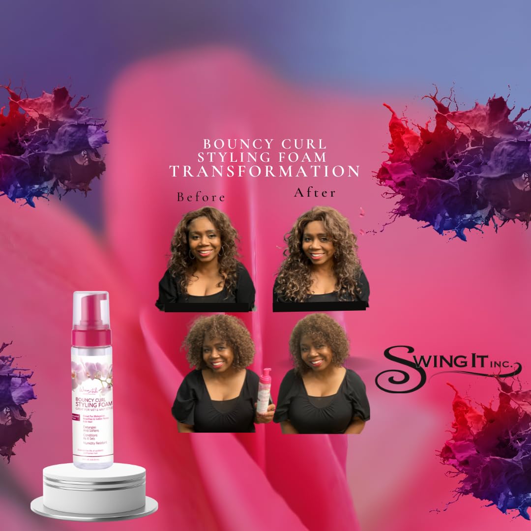 Weave Aide Bouncy Curl Styling Mousse . Frizz Control for Curl Definition and - Thumbnail 3
