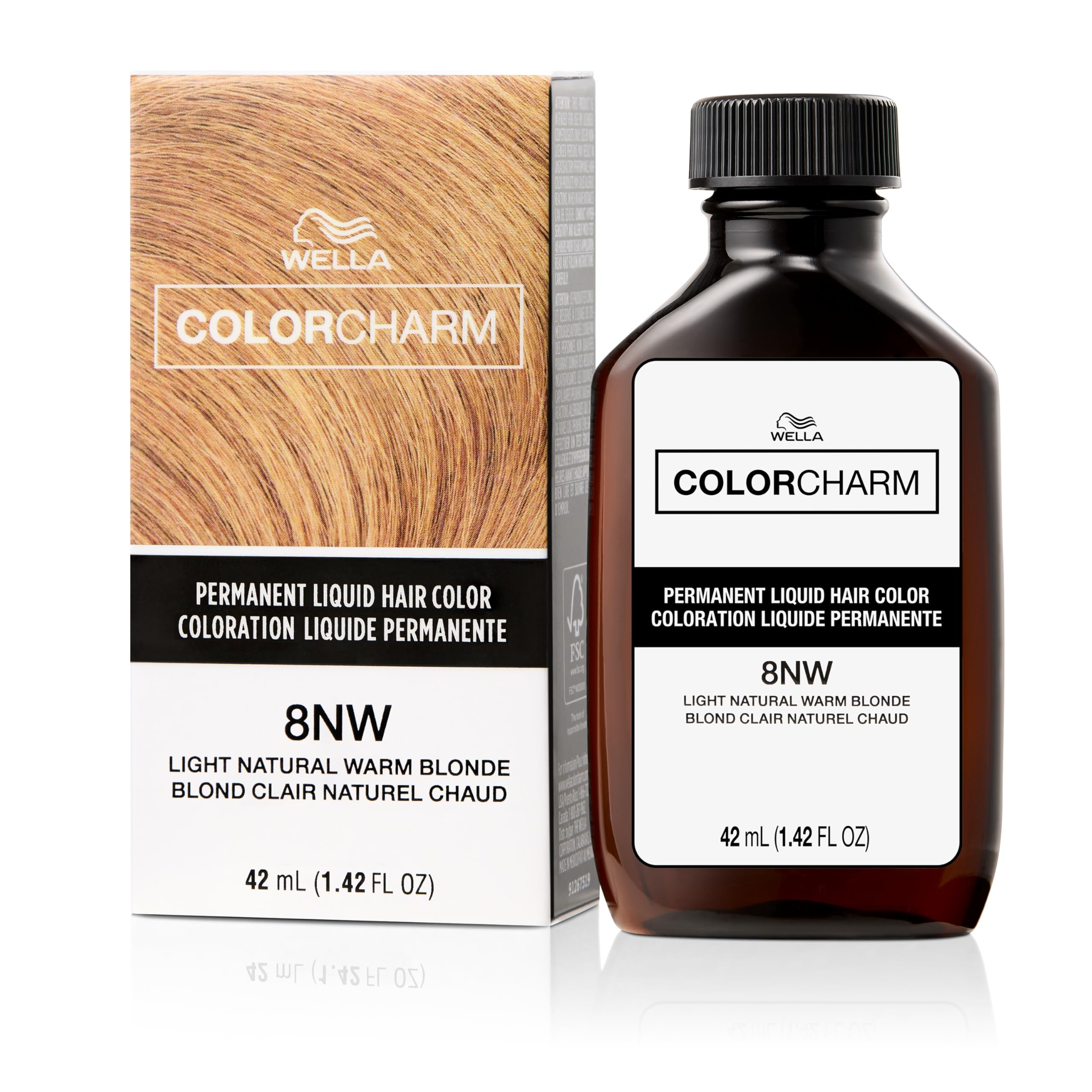 Colorcharm Permanent Liquid Hair Color for Gray Coverage| 008nw Light Natural