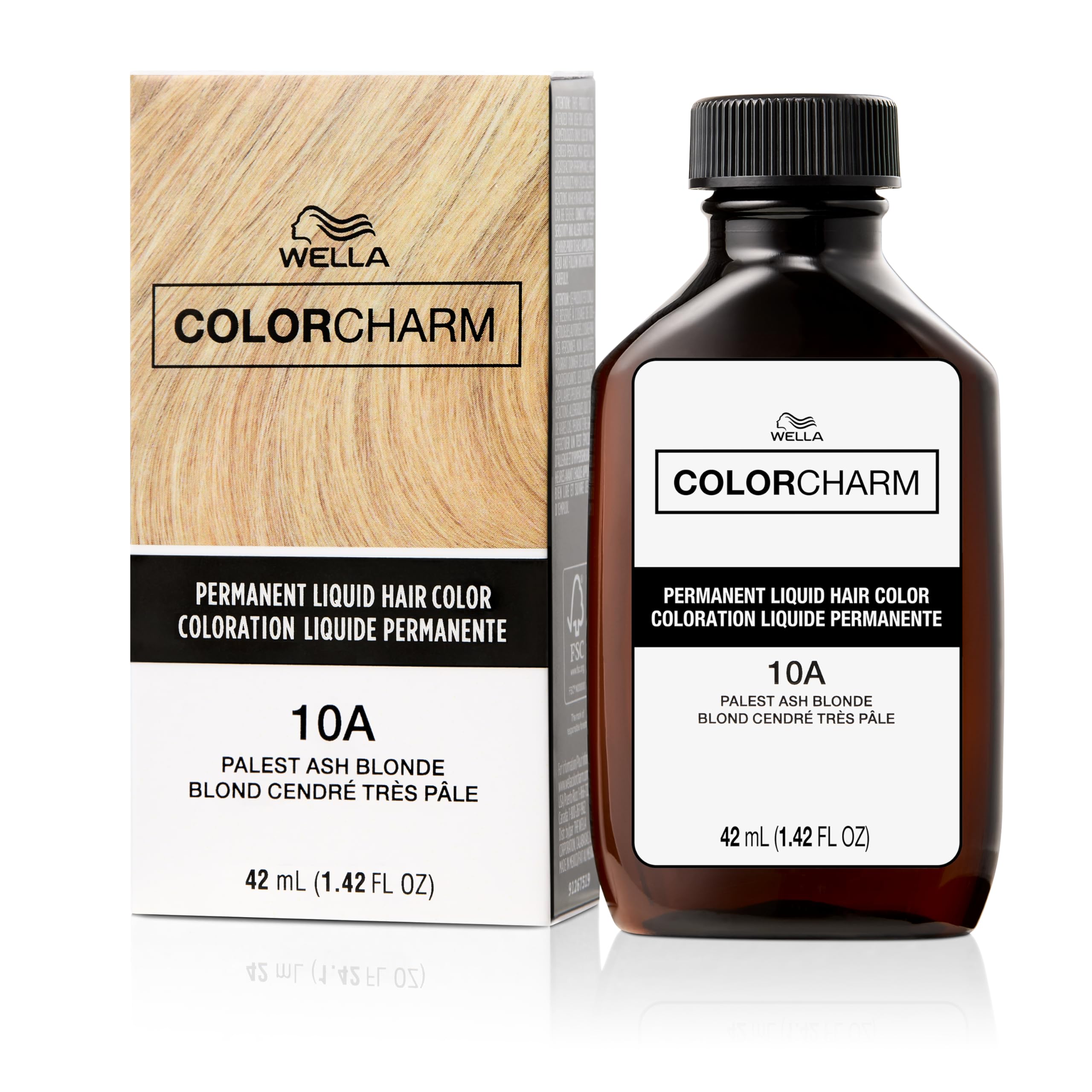 Colorcharm Permanent Liquid Hair Color for Gray Coverage| 10a Palest Ash