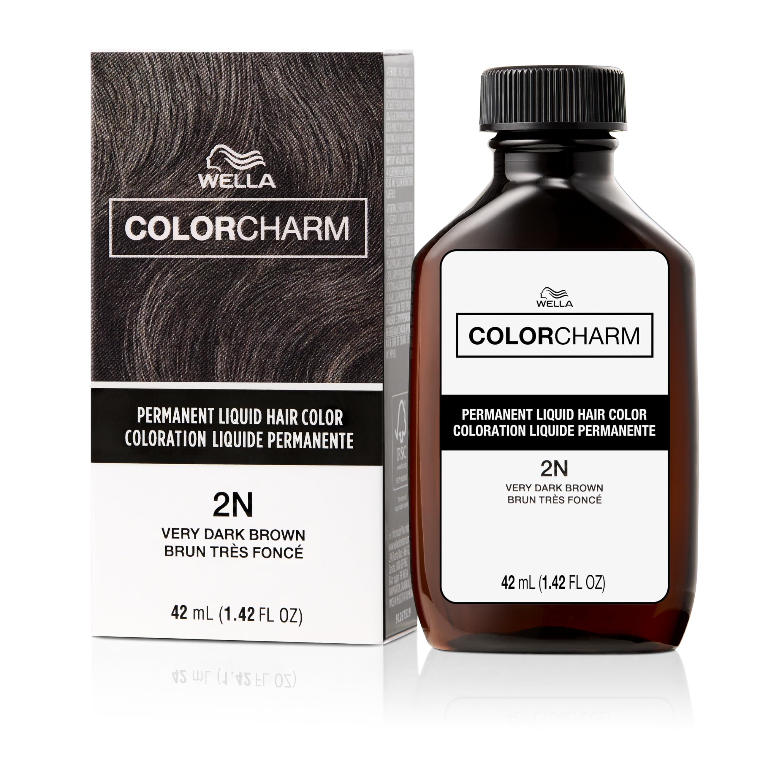 Colorcharm Permanent Liquid Hair Color for Gray Coverage| 2n Very Dark Brown|