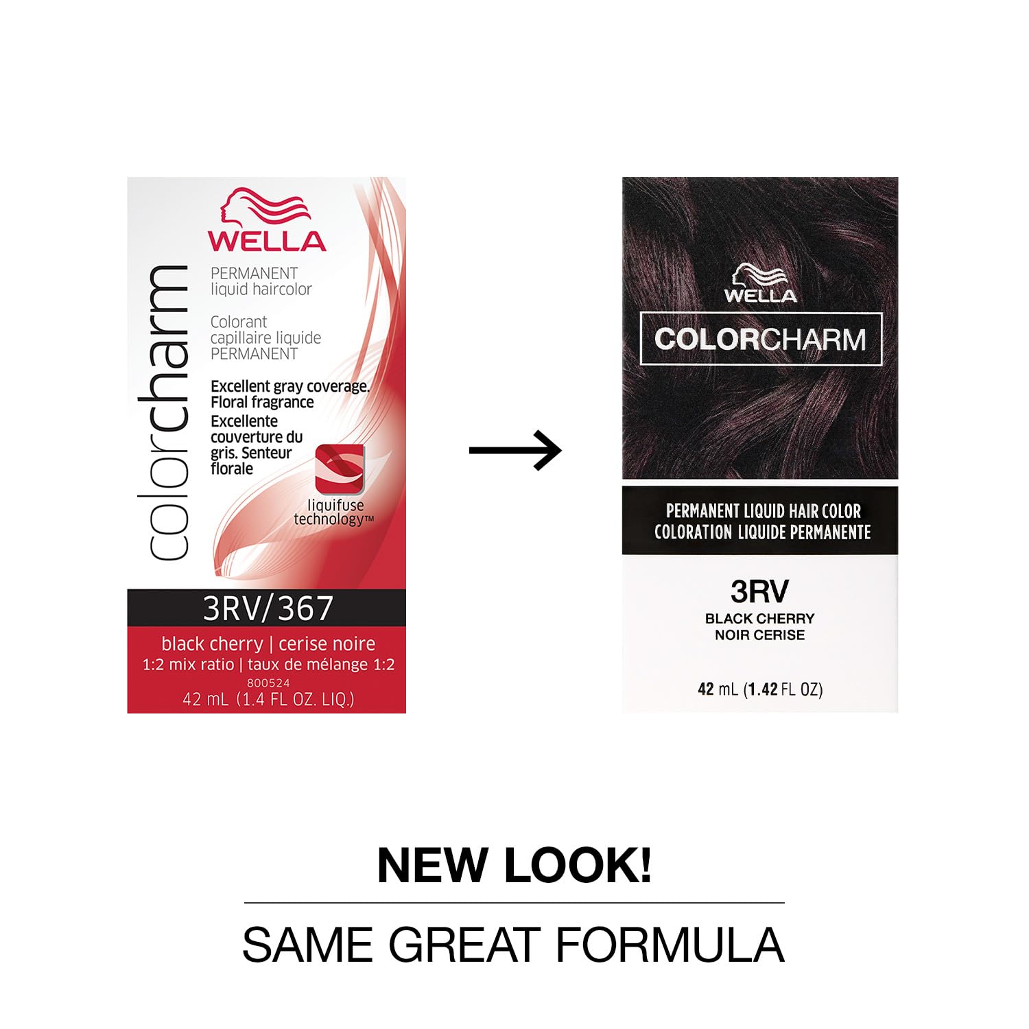 Colorcharm Permanent Liquid Hair Color for Gray Coverage| 3rv Black Cherry |