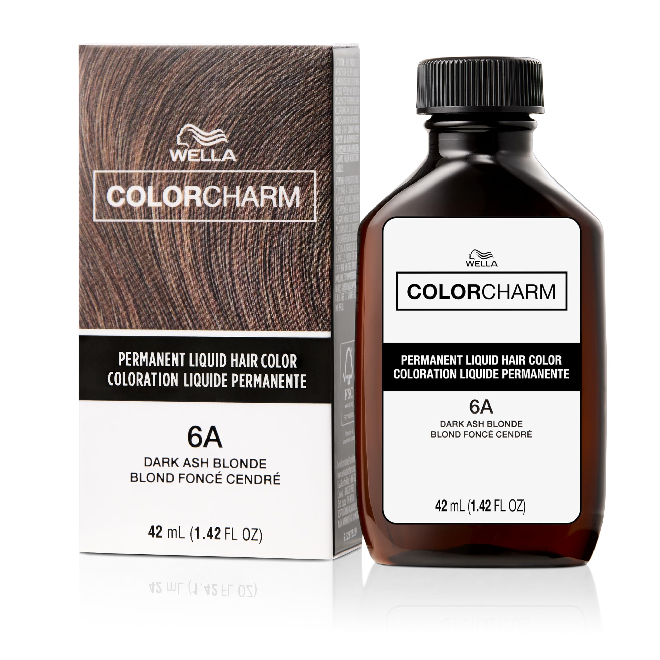 Colorcharm Permanent Liquid Hair Color for Gray Coverage| 6a Dark Smokey Ash