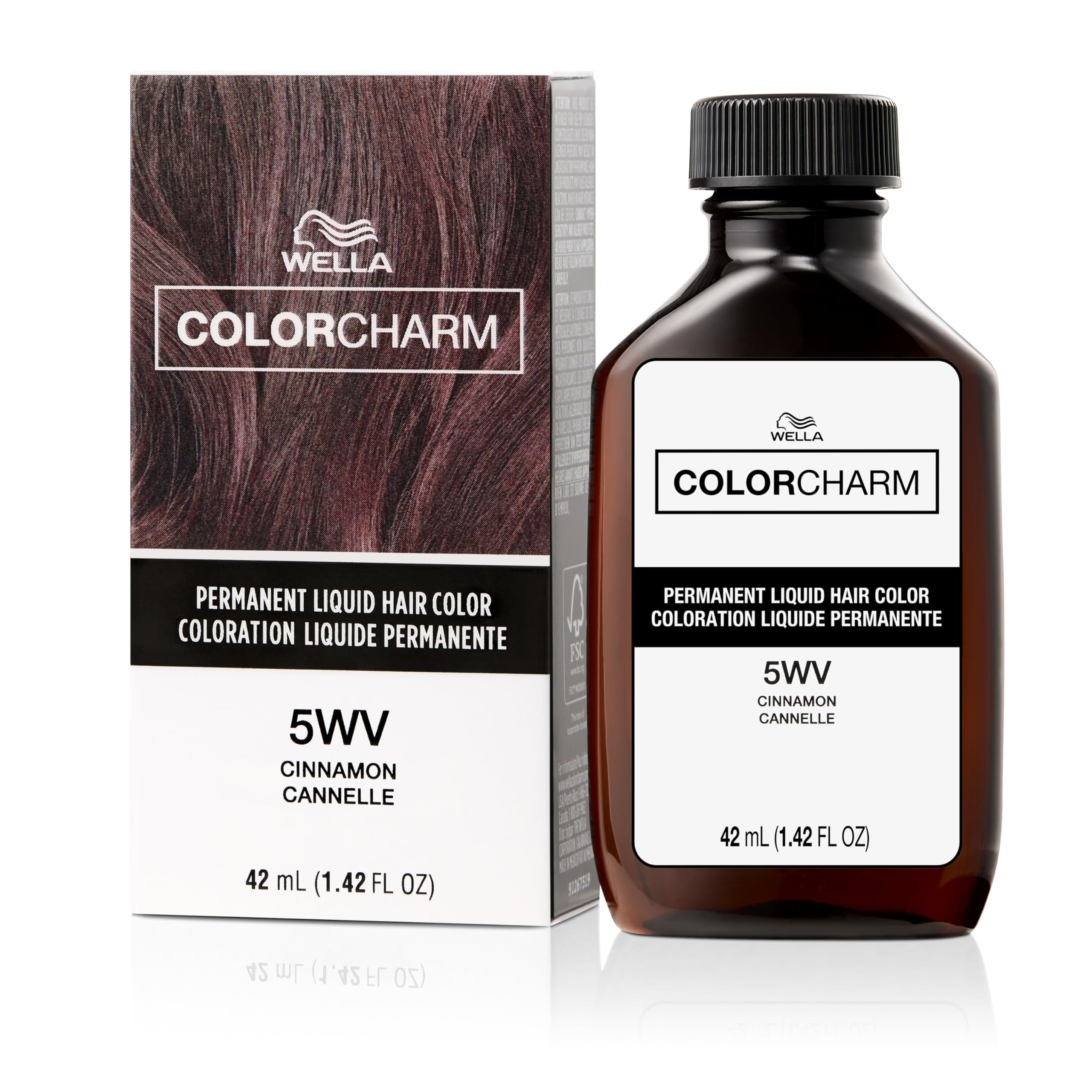 Colorcharm Permanent Liquid Hair Color for Gray Coverage| 005wv Cinnamon|| 1.4