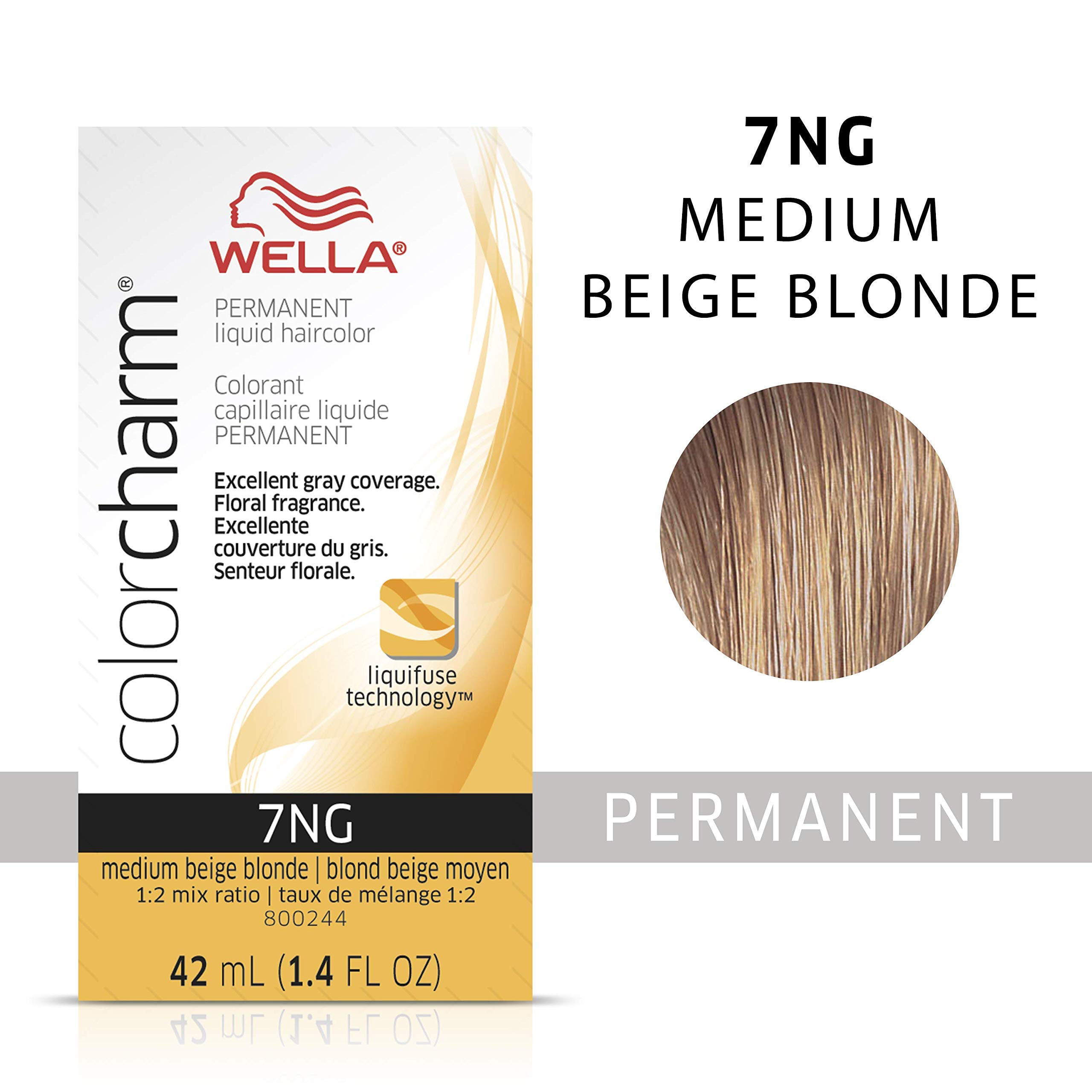 Colorcharm Permanent Liquid Hair Color for Gray Coverage 7ngmedium Beige Blonde - Thumbnail 2