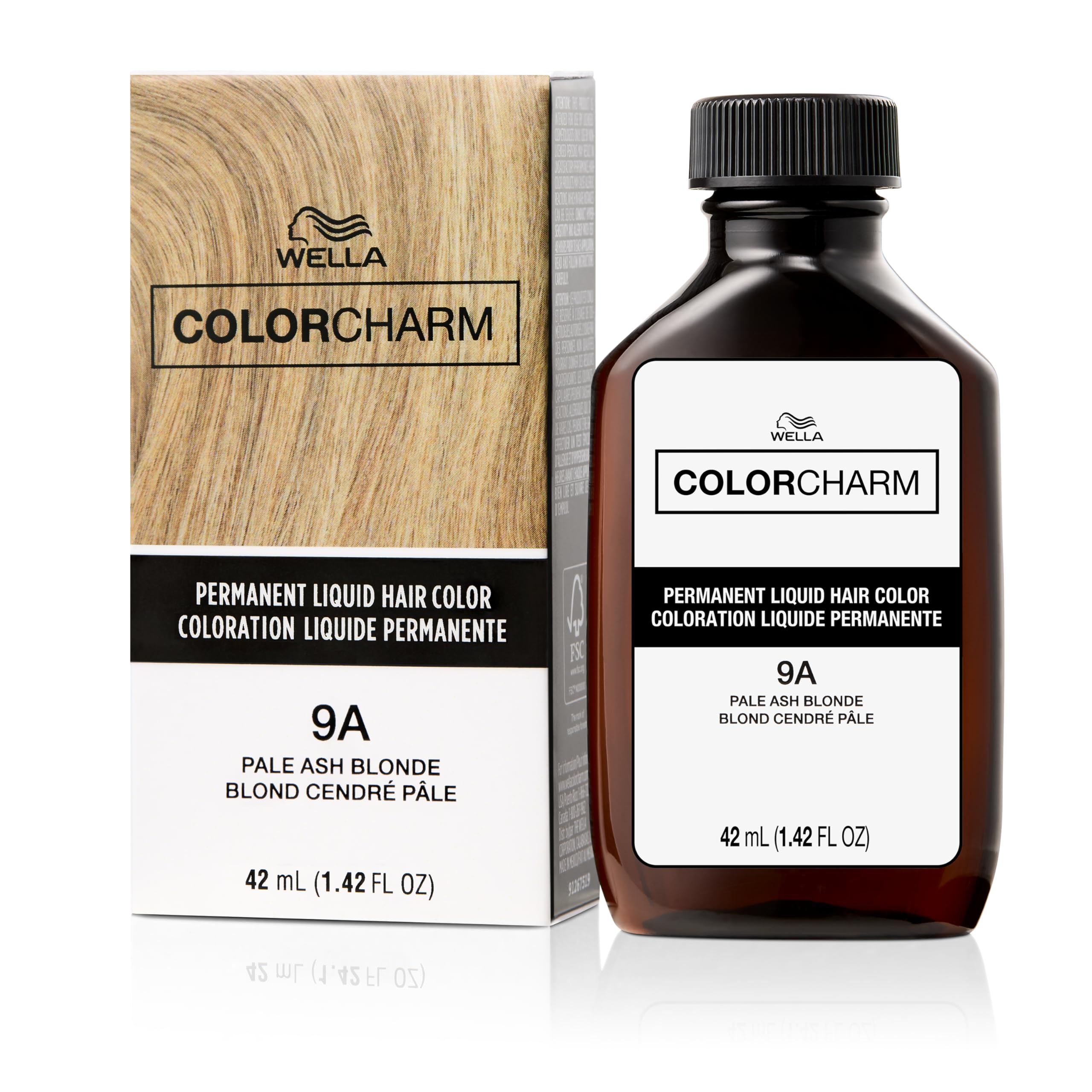 Colorcharm Permanent Liquid Hair Color for Gray Coverage| 9a Pale Ash Blonde |