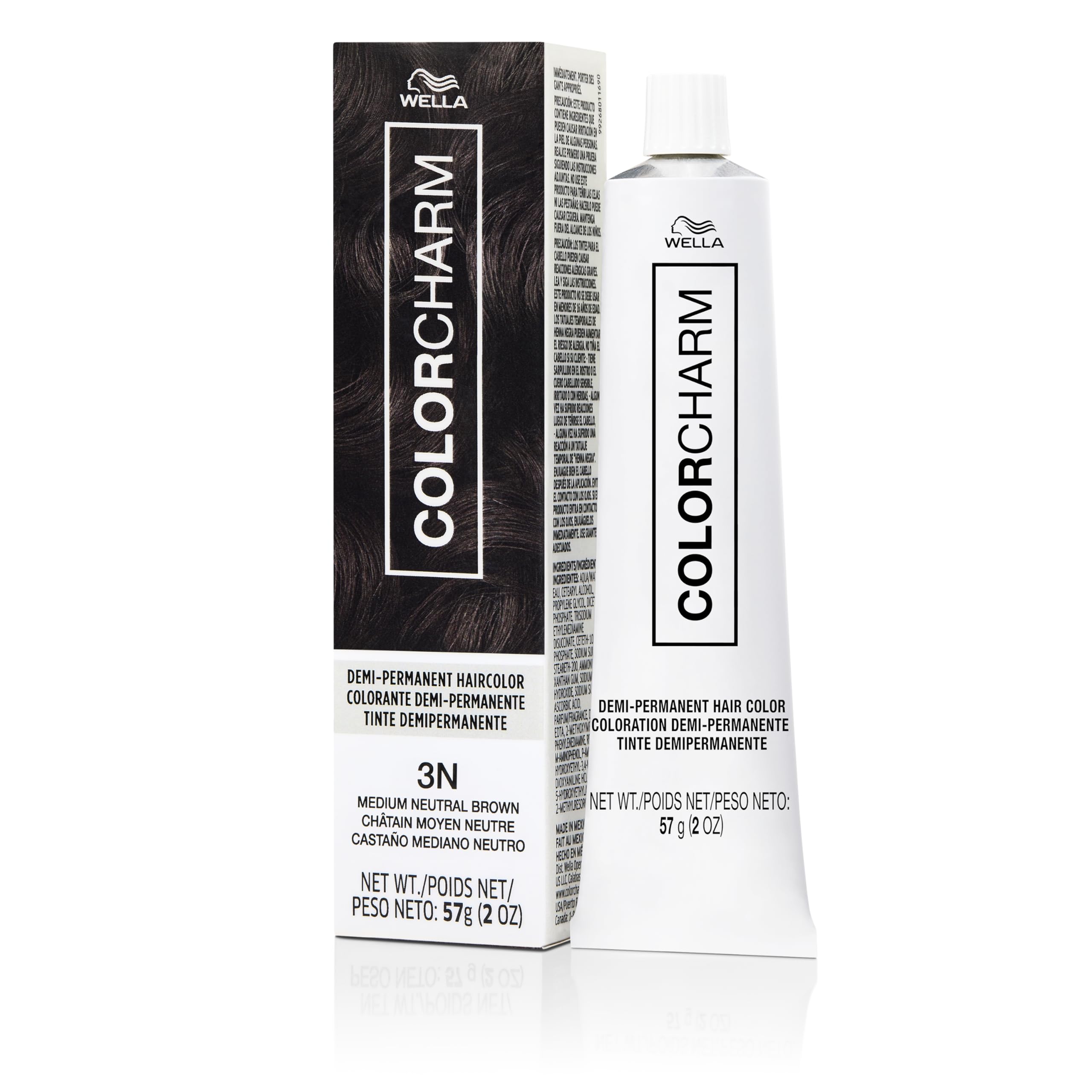 Colorcharm Demi Permanent Hair Color 3n Medium Neutral Brown Gloss Refresh and
