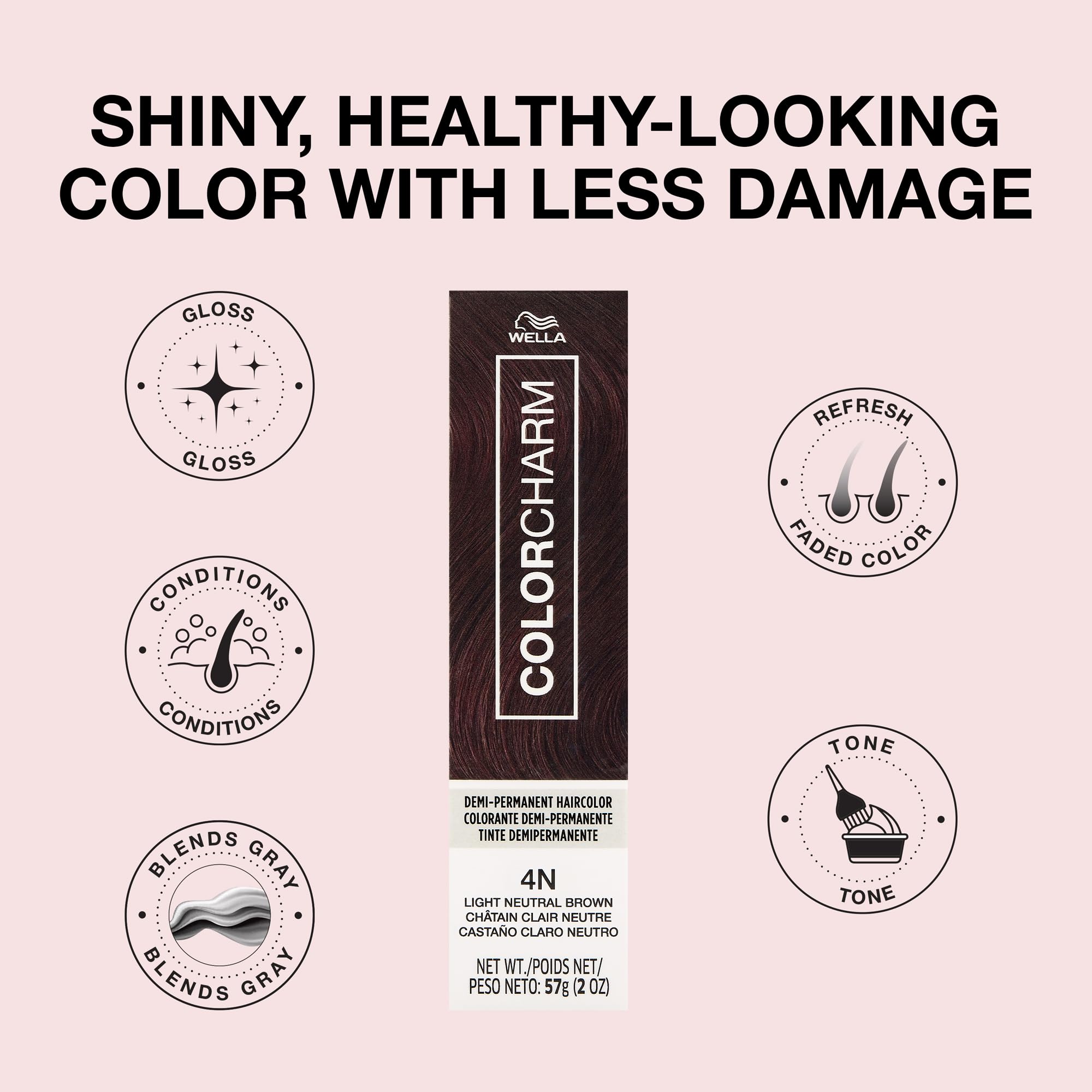 Colorcharm Demi Permanent Hair Color | 4n Light Neutral Brown | Gloss Refresh - Thumbnail 3