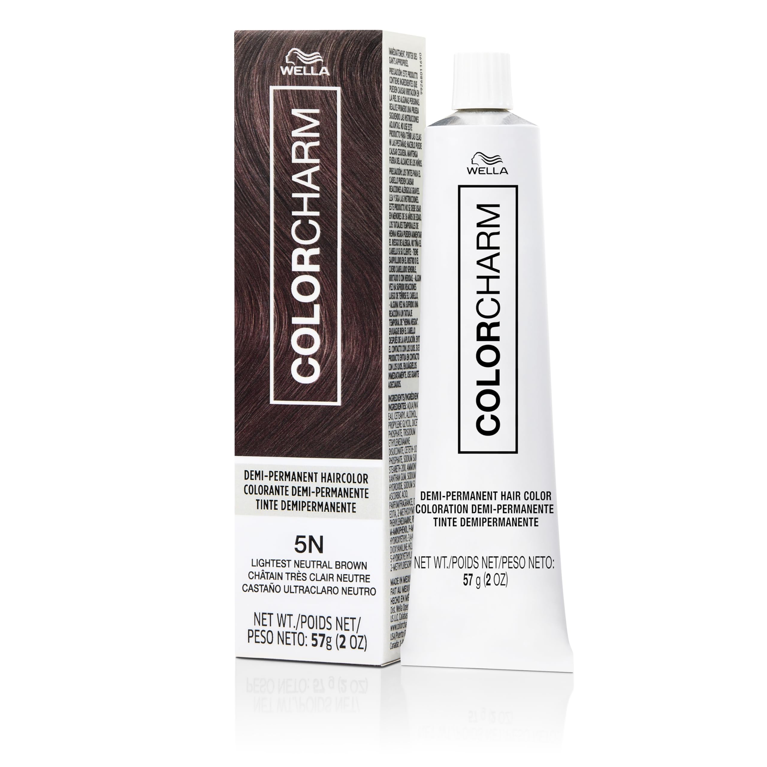 Colorcharm Demi Permanent Hair Color | 5n Lightest Neutral Brown | Gloss