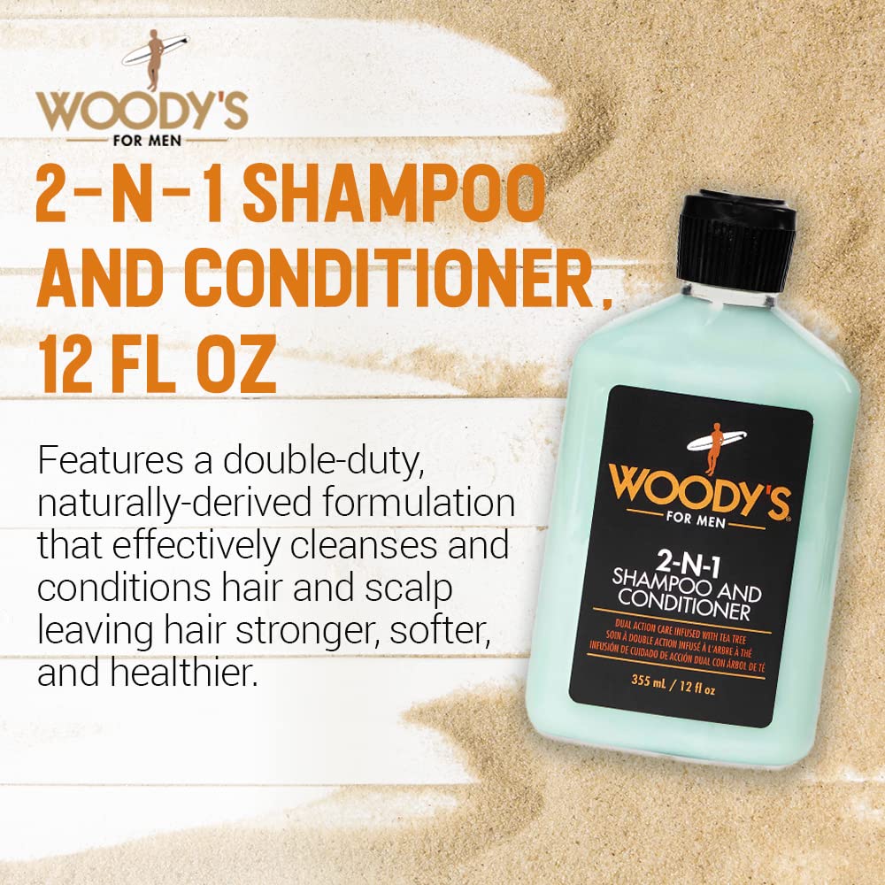 Woody's 2 In 1 Hair Thickening Shampoo and Conditioner Conditioner for Fuller - Thumbnail 2