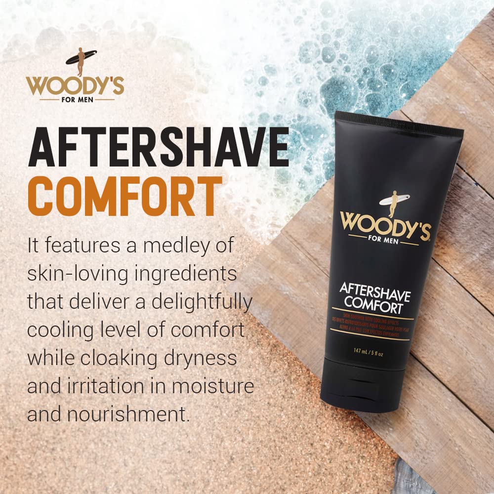 Woody's After Shave Balm Soothing Hydrating Aftershave Sensitive Skin Reduces - Thumbnail 2