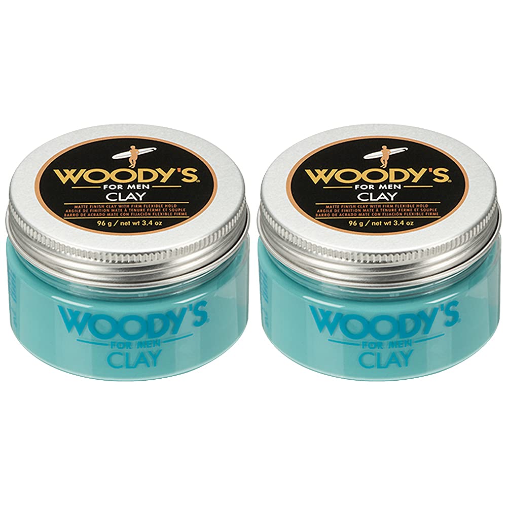 Woody's Hair Clay Matte Finish Styling Pomade Stronghold Firm and Flexible