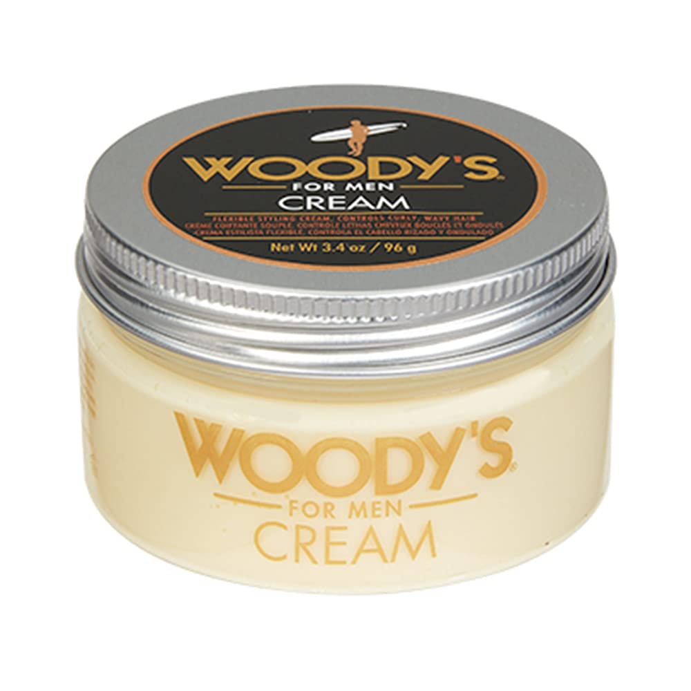 Woody's Styling Cream Controls Curly/wavy Hair Water Soluble Mild Hold Healthy