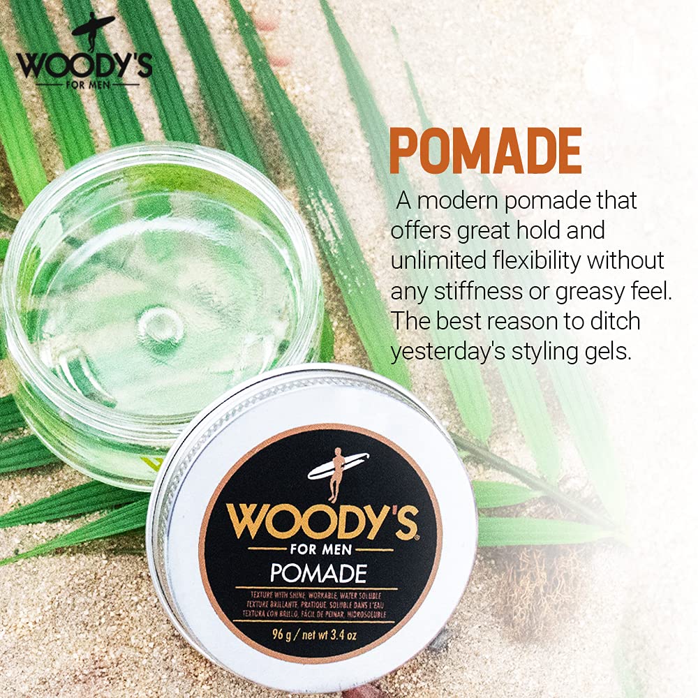 Woody's Hair Clay Pomade Matte Finish Medium Hold Water Soluble Styling Gel ’s - Thumbnail 2