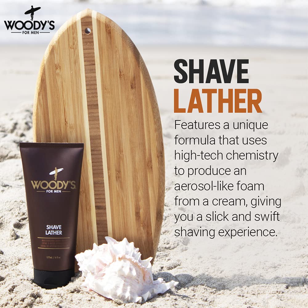 Woody's Shave Lather Rich Creamy Shave Foam Shaving Cream Reduced Irritation 6 - Thumbnail 2
