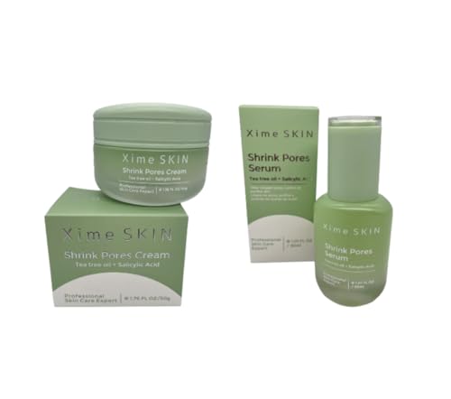 (12-pack) Xime skin Shrink Pores Cream & shrink Pores Serum (Duo Pack), Green
