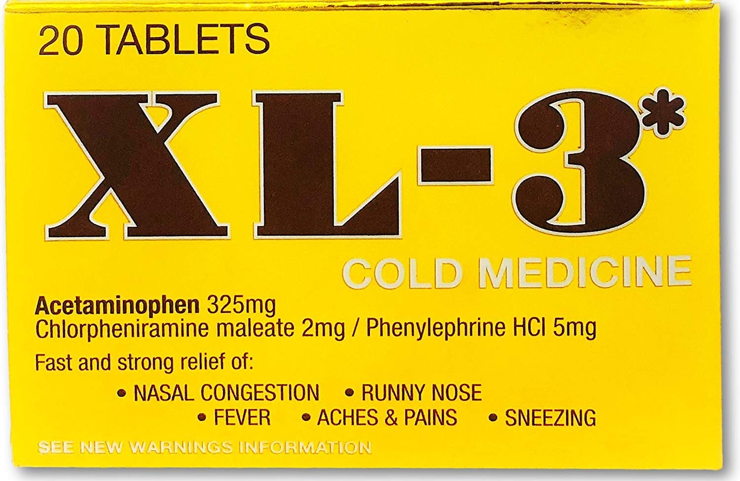 Xl 3 Xl 3 Cold Medicine 20 Ct