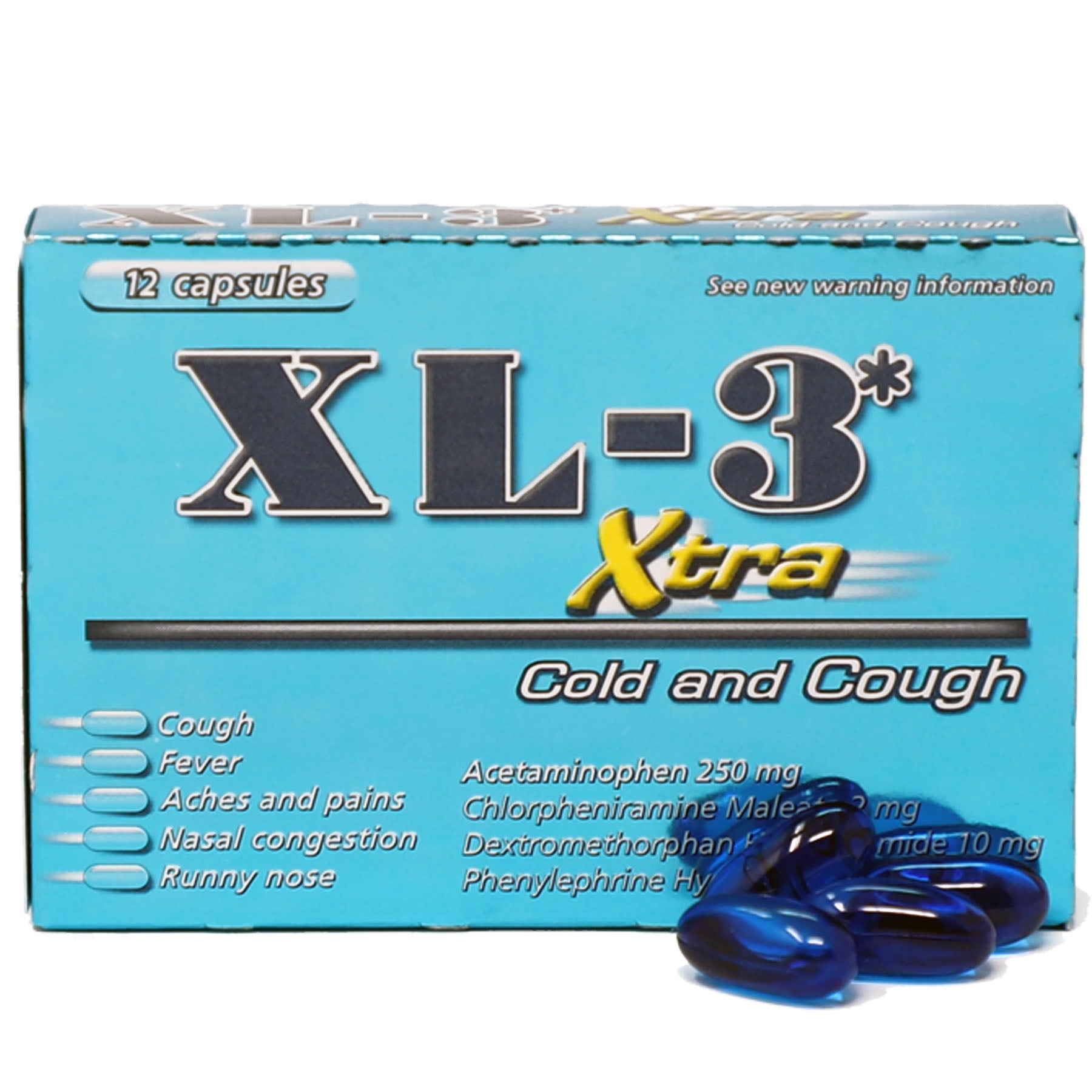 Xl 3 Xtra Cold and Cough Capsules 12 Ct