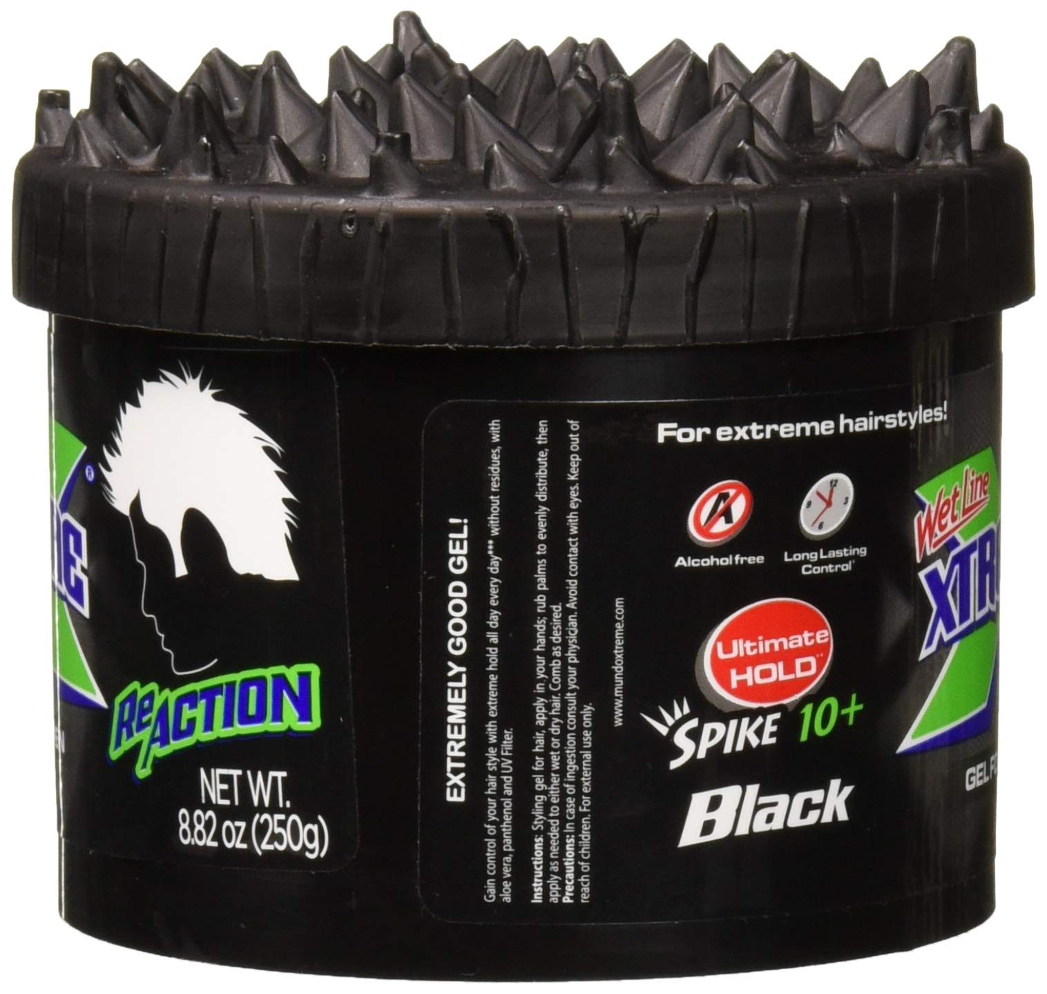 Wet Line Xtreme Reaction Black Ultimate Hold Gel 8.8 oz