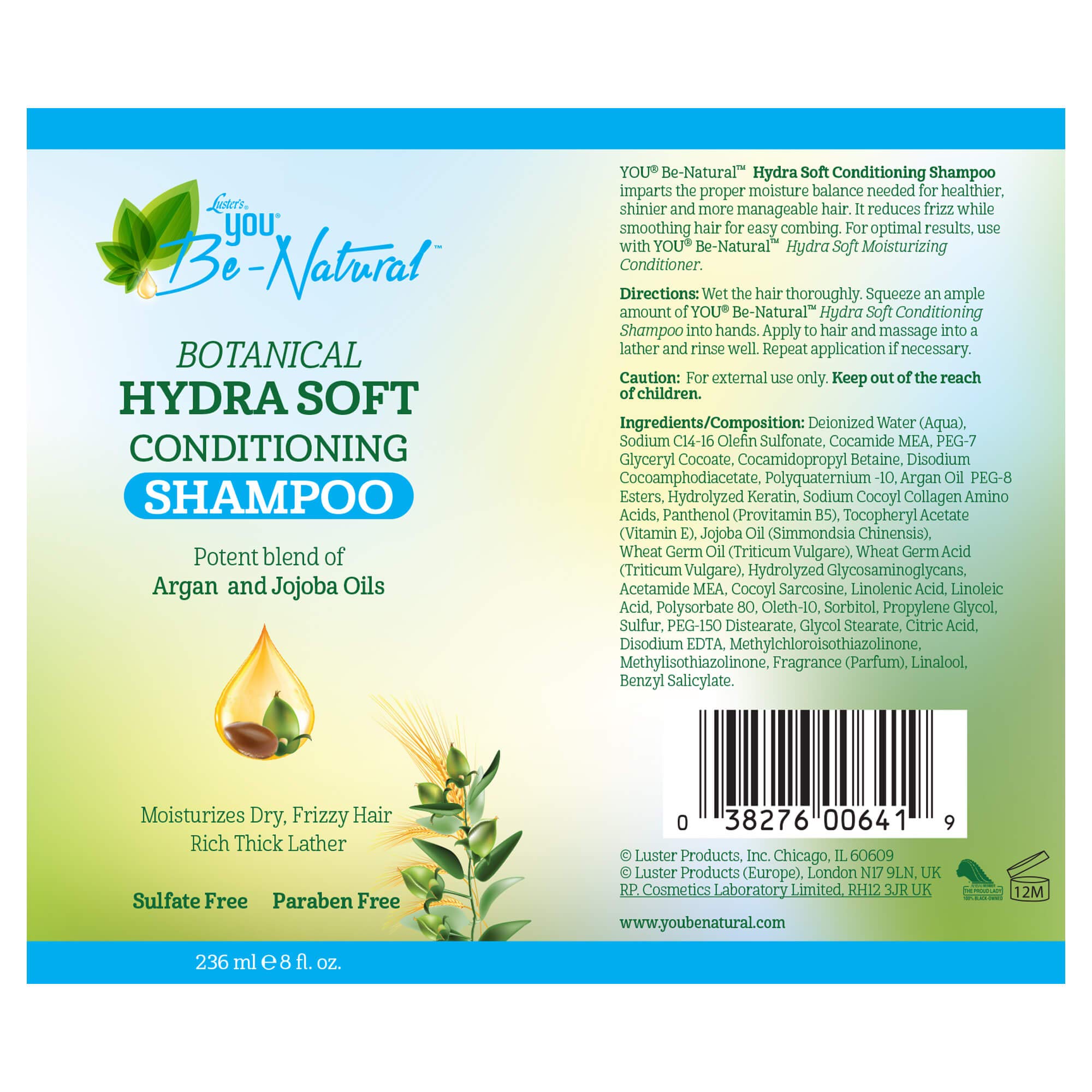 Luster's You Be Natural Botanical Hydra Soft Conditioning Shampoo With Argan - Thumbnail 3