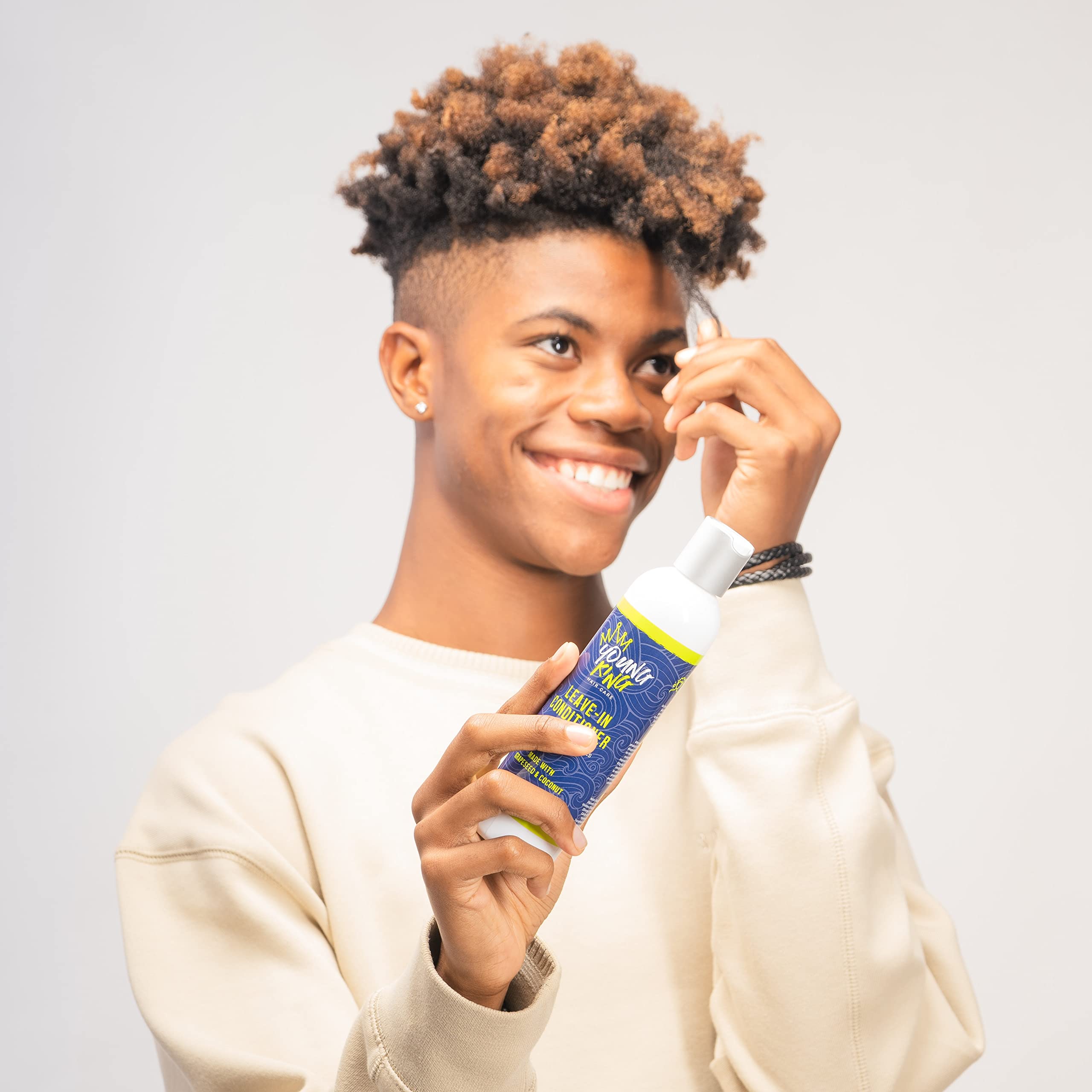 Young King Hair Care Kids Leave In Conditioner for Boys | Detangle Hydrate and