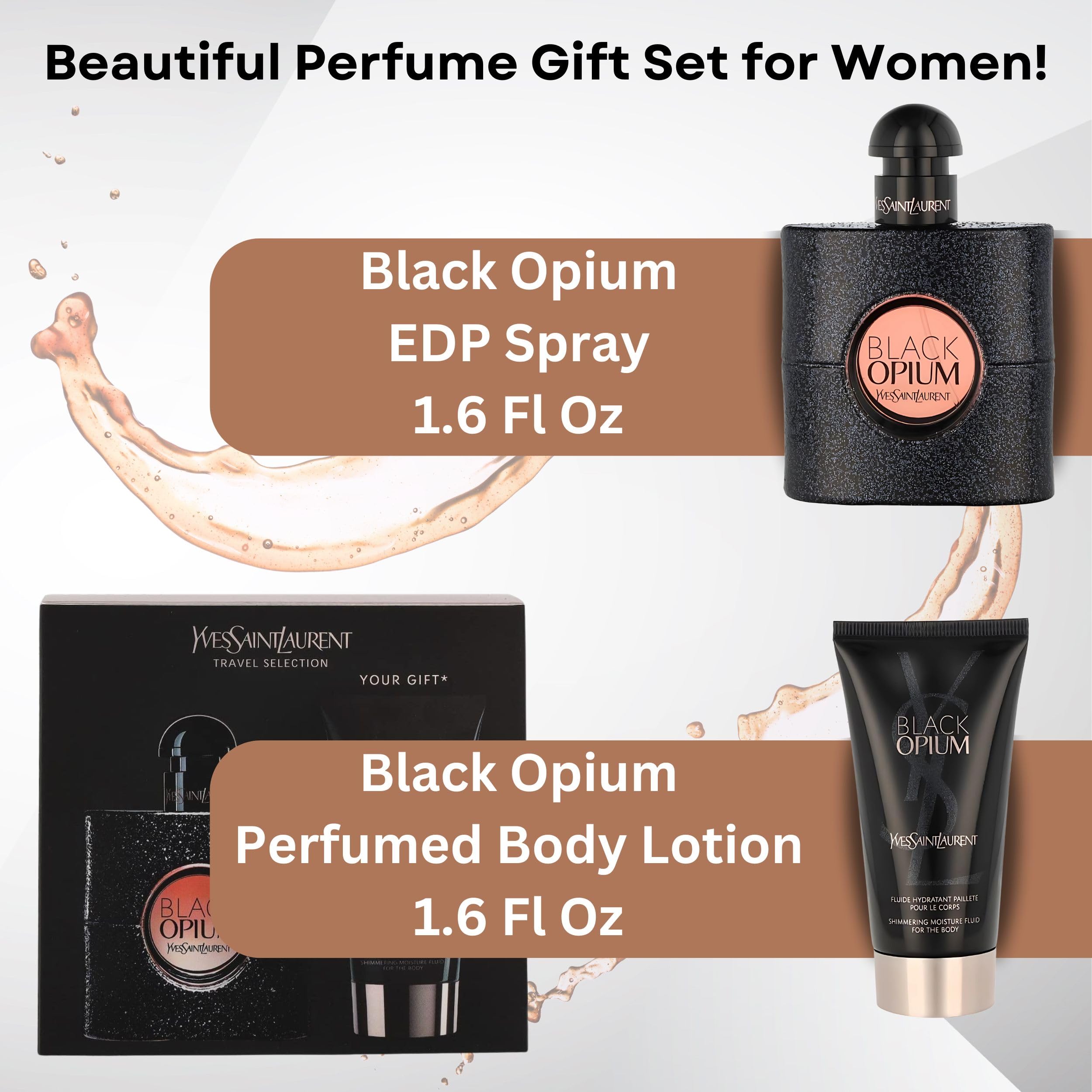 [Set] Black Opium By Yves Saint Laurent Shimmering Moisturising Fluid EDP 50 ml - Thumbnail 2
