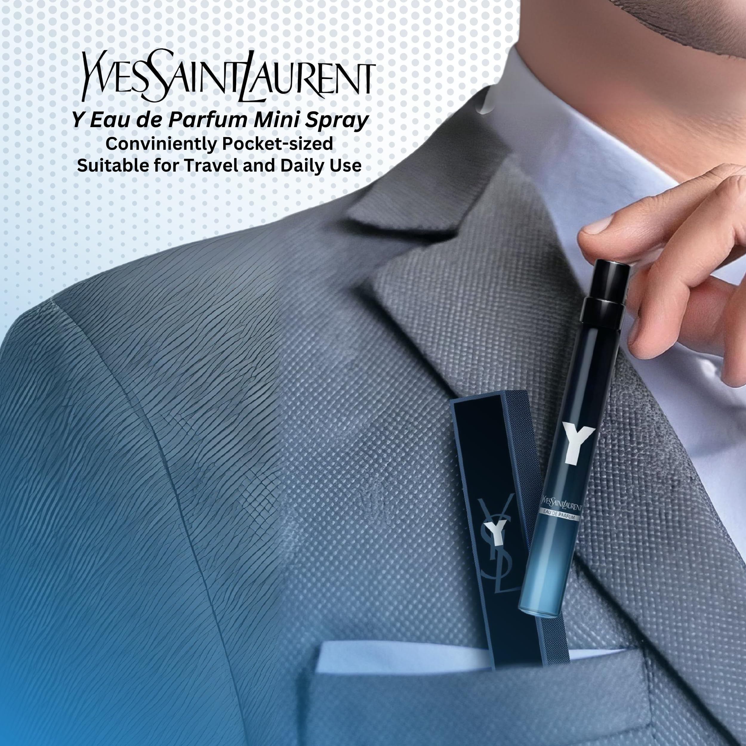 [Mini] Y By Yves Saint Laurent Travel Refillable For Men EDP 0.33 oz - Thumbnail 3